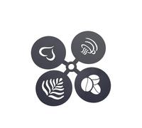 4pcs Golden Stainless Steel Coffee Stencil Latte Cappuccino Decorating Stencils Cake Cookie Art Baking Mold for Barista Template(Black Color)