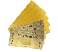 4PCS Golden Ticket Scratch Off Card, Surprise Holiday Reveal Scratch Card with Envelopes, Birthday Surprise Scratches Cards, Personalised Gifts for Men Women, Birthday Vouchers