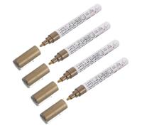 4pcs Golden Tombstone Paint Pen for Cemetery Restoration Outdoor Stone