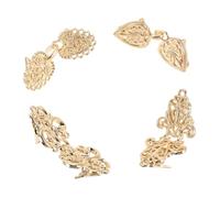 4pcs Golden Zinc Alloy Shawl Clip for Women, Vintage | Creative Hollowout Design, Secure Hold, Lightweight Build, Travel and Sightseeing Use, Blouse and Sheer Tops