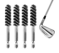 4Pcs Golf Clubs Head Hosel Brush, Stainless Steel Wire Brush for Drill, Hex Shank Handle Electric Drill Wire Brush , Silver Electric Drill Wire Brush for Wood and Iron