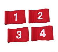 4Pcs Golf Target Flags Set For Standard Rod Size, Backyard Golf Training, Target Marker, Waterproof And Anti-fading, 1 2 3 4 Hole Flag For Backyard Practice Putting Green