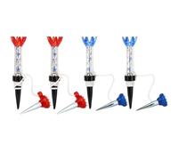 4Pcs Golf Tee with String, 70mm/2.8in Spring Golf Tees Portable Spring Golf Practice Tees Magnetic Support for Driving Range and Practice Mat Golf Tees Unbreakable Magnet Tee Rubber Tee