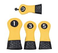 4Pcs Golfs Club Covers PU Golfs Iron Headcover Club Head Covers Gifts Men Women Driver Putter Putter Protective Guard