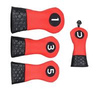 4Pcs Golfs Club Covers PU Golfs Iron Headcover Club Head Covers Gifts Men Women Driver Putter Putter Protective Guard