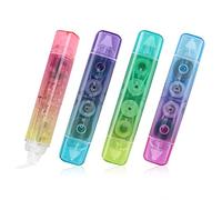 4pcs Gradient 2 in 1 White Out Correction Tape, Cut Quick Dry Correction Tape Invisible Correction Tape and Double Roller for Family Home School Office Supplies