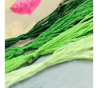 4pcs Gradient Green Silk Embroidery Threads 20m Mulberry Silk Thread for Sewing,Knotting and Crafting