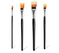 4Pcs Grainer Brush Comb Artist Paint Brush Set, Professional Texture Brushes - Suitable for Acrylic Oil Watercolor Paint, for Wall Murals Furniture Upcycle DIY Craft, Beginners & Experienced Artists