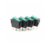 4Pcs green 220V rocker switch LED lights Control switch buttons and lights Industrial Switches