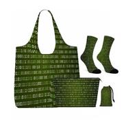 4Pcs Green Binary Code Gifts for Women Girls Code Lover