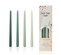 4PCS Green Ombré Taper Candles, Dinner Candles, Elegant Sage Green DinnerCandles, Smokeless Candle Sticks, Long Burn Time, Ideal for Candlesticks, Candlelight Dinner, Home Décor, Special Occasions