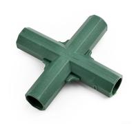 4Pcs Green Plastic Plant Frame Connectors 16mm T-Joint(Cross 4ways)