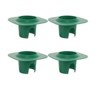 4pcs Green Plastic Sprinkler Head Protector Ring for Lawn Irrigation