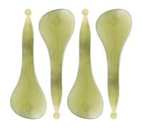 4pcs Green Resin Facial Gua Sha Tool for Jawline and Neck Care | Smooth Surface, Trigger Point Targeting, Spa and Bedtime Skincare, for Sensitive Areas and Daily Use