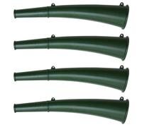 4pcs Green Signal Trumpet Horn Noise Maker for Survival and Sports | Compact Ergonomic Build, Metal and Plastic Construction, High Decibel Output, Portable for Camping and Competitions