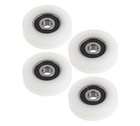 4pcs Greenhouse Sliding Door Roller Kit White Nylon Steel 2.5mm