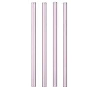 4Pcs Grey Gold Orange Glass Tubes for Drinking Straws