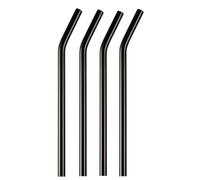 4Pcs Grey Gold Orange Glass Tubes for Drinking Straws