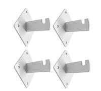 4pcs Grid Wall Brackets for Wall Mounting Grid Panels - Shop, Retail, Kitchen, Garage (J31) (White)