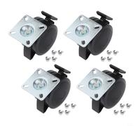 4pcs Grill Caster Set Compatible with for weber for spirit Series Post 2013 - Swivel Wheels with Locking Mechanism for E-215 E-320 Gas BBQ - Black