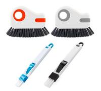 4PCS Groove Cleaning Brush, Window Groove Cleaning Brush Set With Small Dust Pan And Brush, Window Track Cleaning Tools Grout Cleaner Brush Tool for Sliding Window Door Track