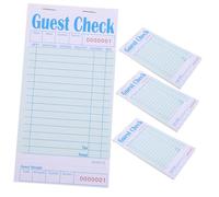 4pcs Guest Check Books 50 Sheet Paper Restaurant Order Pads