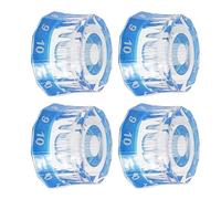 4Pcs Guitar Contral Knobs Clear Electric Bass Top Hats Speed Volumes Tone Control Replacement Volumes Control Knob