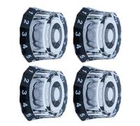 4Pcs Guitar Contral Knobs Clear Knobs Electric Guitar Bass Top Hats Knobs Speed Volumes Tone Control Knobs Replacement