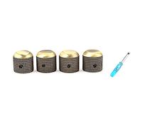 4Pcs Guitar Knob Tone Control Guitar Knobs Top Hat Knob 6.5mm Shaft Hole Guitar Potentiometer Control Knobs Guitar Top Hat Knobs Tone Control Knob Guitar Tone Knobs Guitar