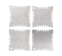 4PCS Guitar Notched Radius Gauge Fingerboard Guitar Ruler Stainless Steel Fretboard Measuring Luthier Tool Guitar Set up Tools for Bass Banjo Ukulele Mandolin Luthier Tool