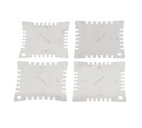 4Pcs Guitar Notched Radius Gauge Set Stainless Steel Fingerboard Ruler Fretboard Measuring Luthier Tool for String Instruments,Field Camping Supplies