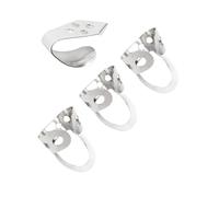 4Pcs Guitar Picks For Finger & Thumb Metal Finger Picks Adjustable Guitar Plectrums Finger Pick For Guitar Bass Ukulele