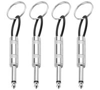 4pcs Guitar Plug Keychain for Marshall JCM800 Key Rack Hook, Key Holder, Key Holder Wall Mounted Wall Mount Key Storage, Anti-Lost Guitar Amp Plug Key Chain, Music Enthusiasts Music Lover Gifts