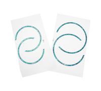4pcs Guitar Sound Hole Sticker for 38 and 41 Inch Folk Guitars | Vinyl round Trim, Ultra Thin Curved Strip Shape, Tool Free Application, Keeps Decals Flat while Playing