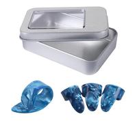 4Pcs Guitar Thumb Finger Picks Plectrum Flat Thumbpicks Guitar Finger Pick Mandolin Banjo Thumb Picks Enduring For Acoustic Bass Banjos