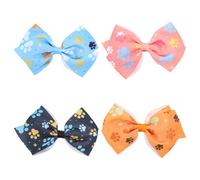 4pcs Hair Bows for Girls, Cute Dog Paw Ribbon Bow Alligator Clips Cartoon Hair Headband Accessories for Kids Toddler Girls Women Party Favors