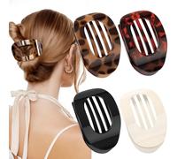 4PCS Hair Clips for Women - Flat Claw Clips for Lying,Curved Matte Duckbill Hair Clips, Comfortable for Sleeping, Driving, Strong Grip for Fine or Thick Hair - Stylish No-Marks Hair Accessories(4PCS)