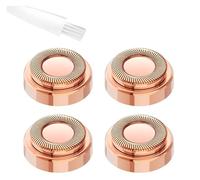 4PCS Hair Remover Replacement Heads Compatible with Gen 1 Finishing Touch Flawless Rose Gold Facial Hair Remover Replacement Heads Facial Removal Tool for Women with 1 Pcs Cleaning Brush
