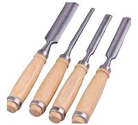 4PCS Half- Round Chisel Wood Carving Gouge Kit Woodworking Engraving Tool Set Professional Carpenter Carver Tools Rougher Finisher Detailer Wood Turning Accessories