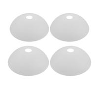 4pcs Half Round Plastic Lamp Shade for Bedroom Ceiling Lights, White | PVC Semicircle Design, Soft Light Diffusion, Easy to Clean, Minimalist Modern Style for Living Room Use
