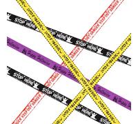 4pcs Halloween Fright Tape, 3 Inch x 88.58 Feet Zombie Caution Tape Halloween Warning Caution Tape, Creepy Danger Scary Tapes, Halloween Scary Decor for Haunted Houses Zombie Party (Style 1)