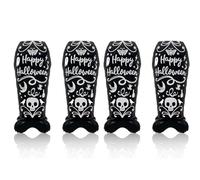 4PCS Halloween Party Decorations, Standing Tombstone and Skull Set for Graveyard Themed Displays, Haunted House Events, and Gothic-Style Celebrations