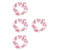 4pcs Halloween Season Knotted Headband Red Fabric Elastic Wide