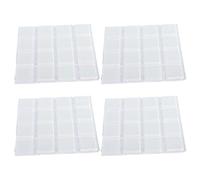 4pcs Hamster Cooling Pad for Small Pets, Natural Crystal Summer Mat | Rectangular White Piece, Lounging and Sleeping Use, for Guinea Pigs and Rabbits, Easy Maintenance