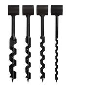 4Pcs Hand Auger Wood Drill, Bushcraft Gear Hand Auger Wrench, Manual Drill Eye Wrench High Hardness Survival Settlers Tool for Wilderness Woodworking (10/16/19/25-230mm)