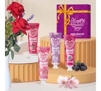 4Pcs Hand Cream Set - Plant Fragrance Mini Hand Cream Set,Hand Lotion for Nourish Dry Cracked Chapped Hands,Deeply Moisturising & Nourishing Lotion Gift Set