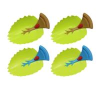 4pcs Hand-Washing Extender for Bathroom Faucet Green | Tpe and Plastic Build, Leaf Shape Guide, Helps Children Build Washing Habits Random Color