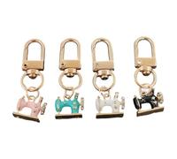 4PCS Handmade Sewing Machine Key Ring with Sparkling Rhinestone Antique Design Daily Companion Key Gift Rhinestone Sewing Machine Key Chain for Bag, フリーサイズ