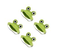 4pcs Handmade Tortoise Sweater Cartoon Frog Designed Winter Season | Elastic Strap Secure Fit, Woolen Yarn Hand-knitted Construction, Light Green Small Turtle Apparel