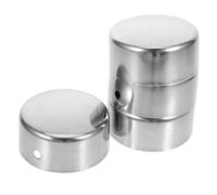 4pcs Handrail End Caps Silver Stainless Steel for Staircase Railings | Metal Plugs for Balustrade Tubes, Precision Fit with Polished Finish, Blocking Debris in Residential Spaces and Corridors